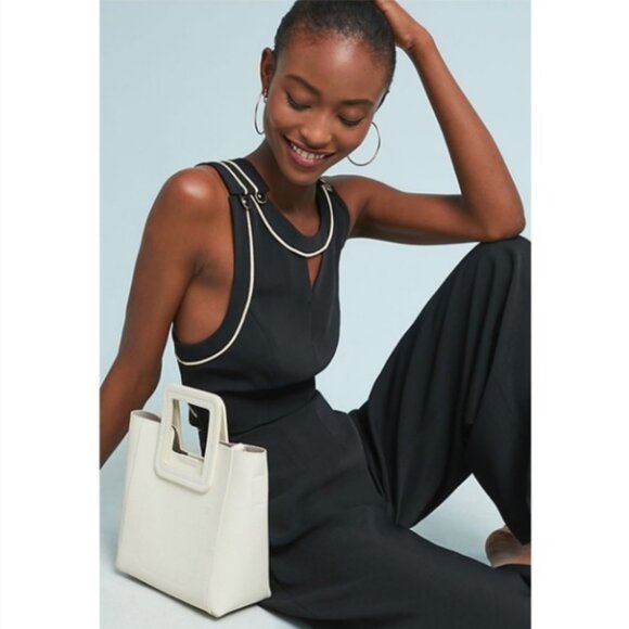 Anthropologie Ett:Twa Women's Whitney Tailored Jumpsuit Black Size 4 NWT - Picture 2 of 13